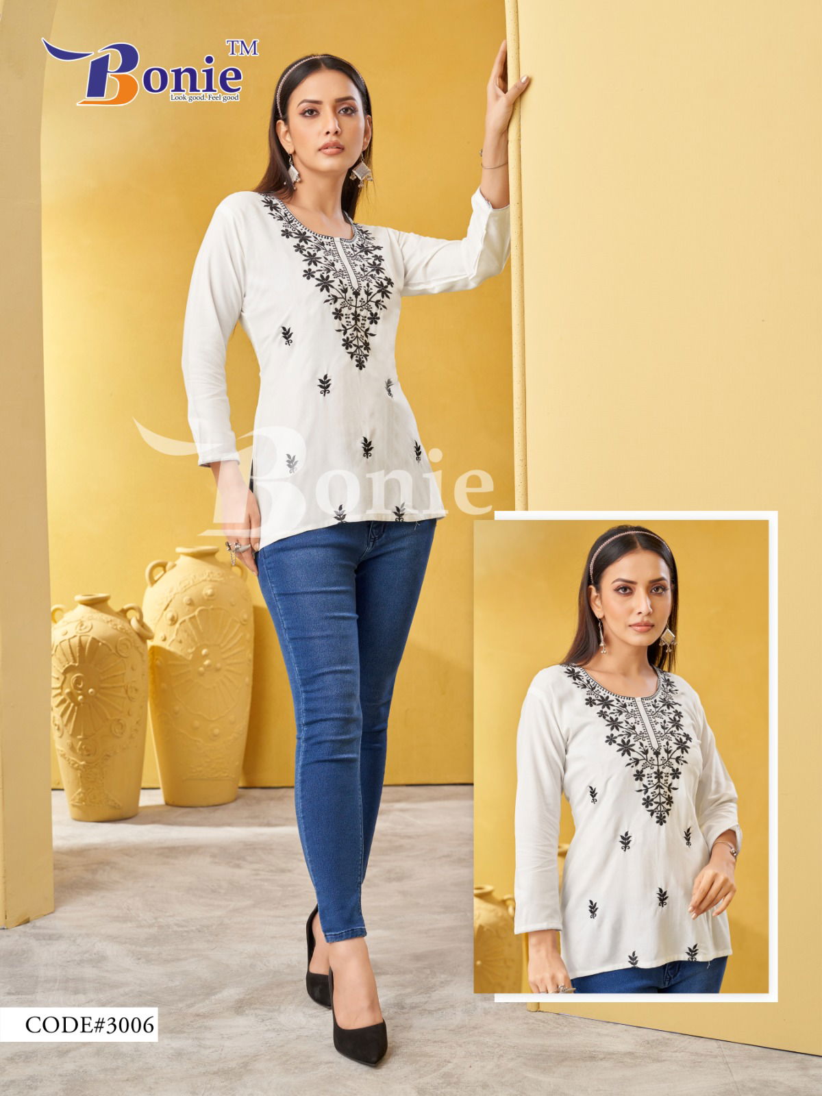 Aisha Vol 3 By Bonie Rayon Lucknowi Short Top Wholesale Online